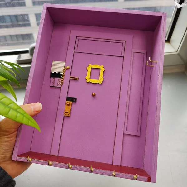 Llavero Porta Llaves de Pared “Friends” – Marco de la Puerta de Mónica (Vintage Morado)
