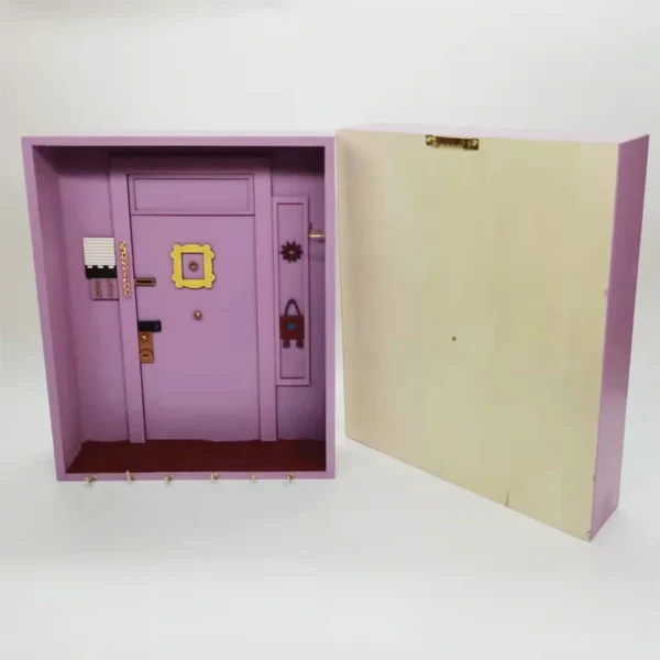 Llavero Porta Llaves de Pared “Friends” – Marco de la Puerta de Mónica (Vintage Morado)