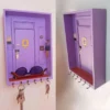 Llavero Porta Llaves de Pared “Friends” – Marco de la Puerta de Mónica (Vintage Morado)