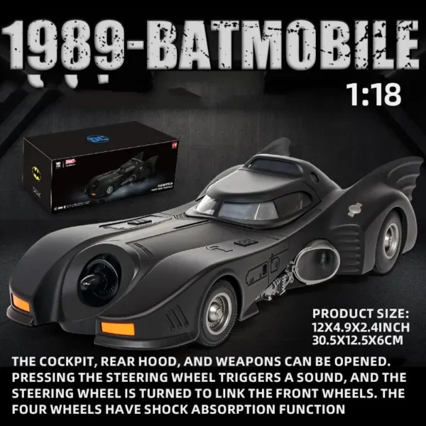 Coche Batmobile 1989 a Escala 1:18