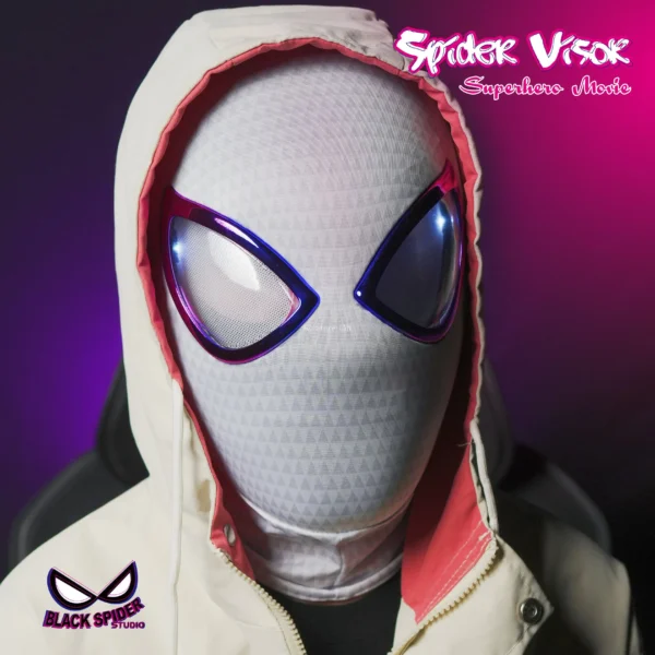 Máscara Electrónica 1:1 Spider-Man “Miles Morales” – Ojos Móviles + Anillo de Control