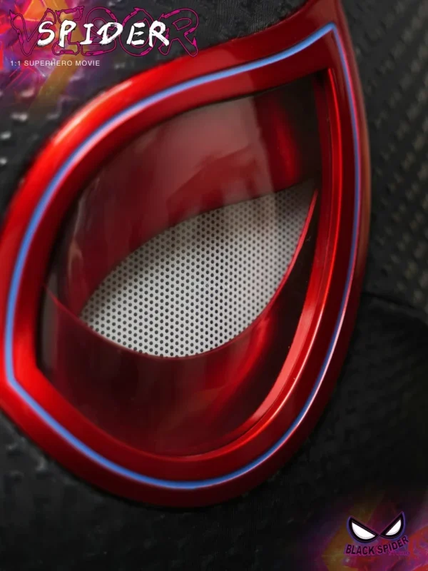 Máscara Electrónica 1:1 Spider-Man “Miles Morales” – Ojos Móviles + Anillo de Control