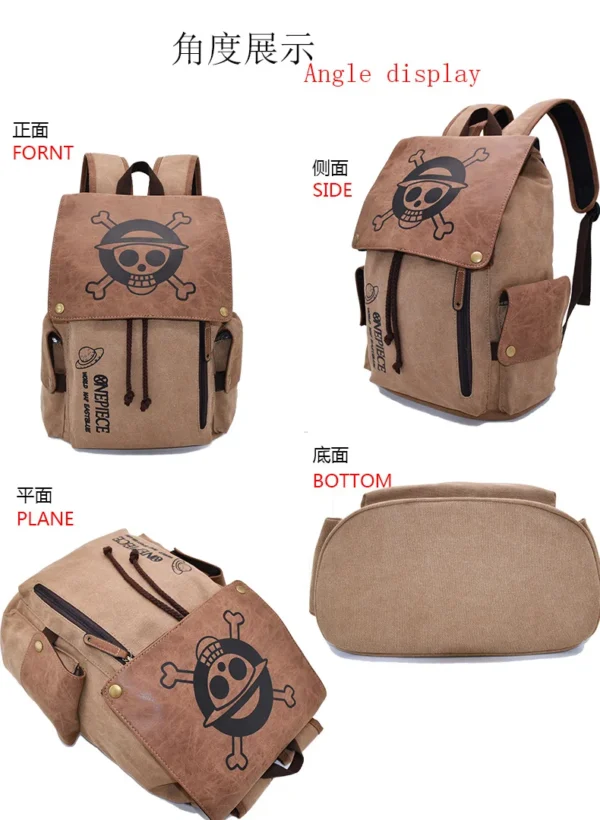 Mochila Escolar Anime “One Piece & Naruto” – Lona