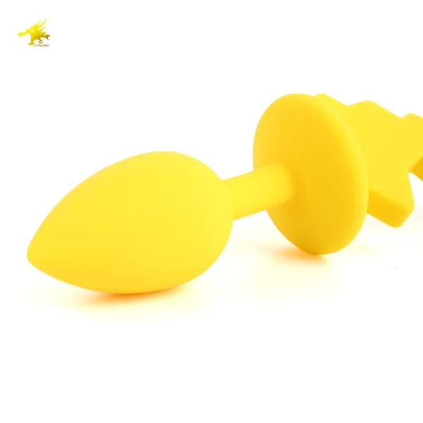 🦊 Plug anal de silicona con cola suave Diseño de Pikachu – Juego íntimo adulto
