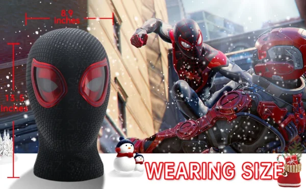 Máscara Electrónica 1:1 Spider-Man “Miles Morales” – Ojos Móviles + Anillo de Control