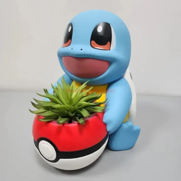 Maceta Decorativa de Squirtle – Figura de Resina 12 cm | Colección Pokémon Anime