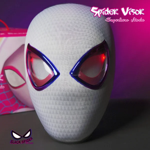 Máscara Electrónica 1:1 Spider-Man “Miles Morales” – Ojos Móviles + Anillo de Control