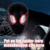 Máscara Electrónica 1:1 Spider-Man “Miles Morales” – Ojos Móviles + Anillo de Control