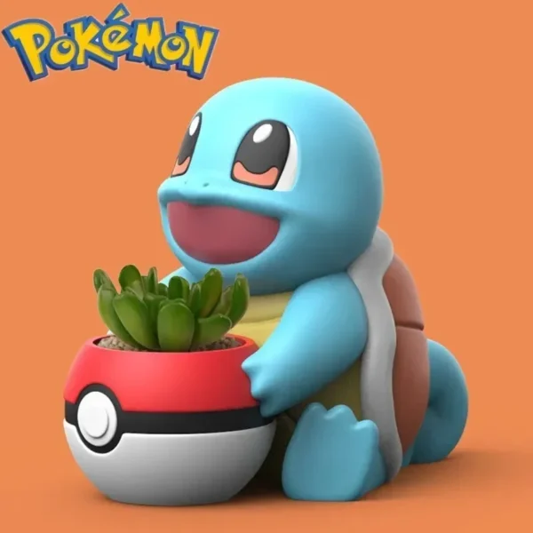 Maceta Decorativa de Squirtle – Figura de Resina 12 cm | Colección Pokémon Anime