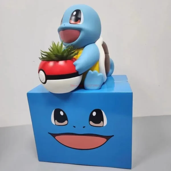 Maceta Decorativa de Squirtle – Figura de Resina 12 cm | Colección Pokémon Anime