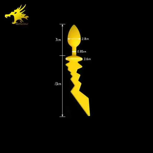 🦊 Plug anal de silicona con cola suave Diseño de Pikachu – Juego íntimo adulto