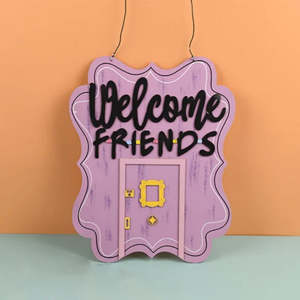 Llavero Porta Llaves de Pared “Friends” – Marco de la Puerta de Mónica (Vintage Morado)
