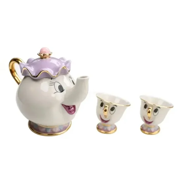 Set de Té “La Bella y la Bestia” – Tetera Mrs. Potts y Taza Chipft