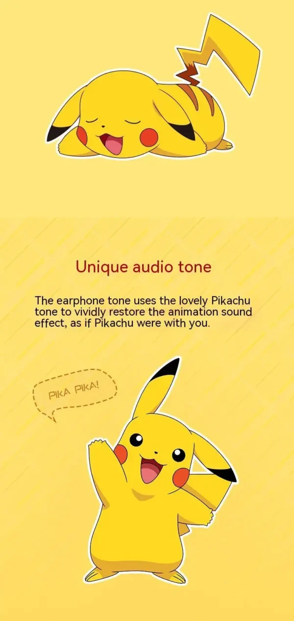 Audífonos Bluetooth Pokémon Pikachu – Edición Especial con Cancelación de Ruido y Micrófono