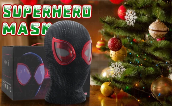 Máscara Electrónica 1:1 Spider-Man “Miles Morales” – Ojos Móviles + Anillo de Control