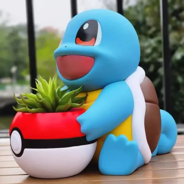 Maceta Decorativa de Squirtle – Figura de Resina 12 cm | Colección Pokémon Anime