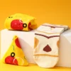 Pack de 4 Calcetas Unisex con Diseño de Pizza 🍕 | Divertidas y Coloridas para Otoño e Invierno