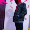 Máscara Electrónica 1:1 Spider-Man “Miles Morales” – Ojos Móviles + Anillo de Control