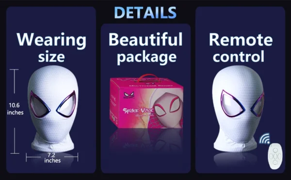 Máscara Electrónica 1:1 Spider-Man “Miles Morales” – Ojos Móviles + Anillo de Control