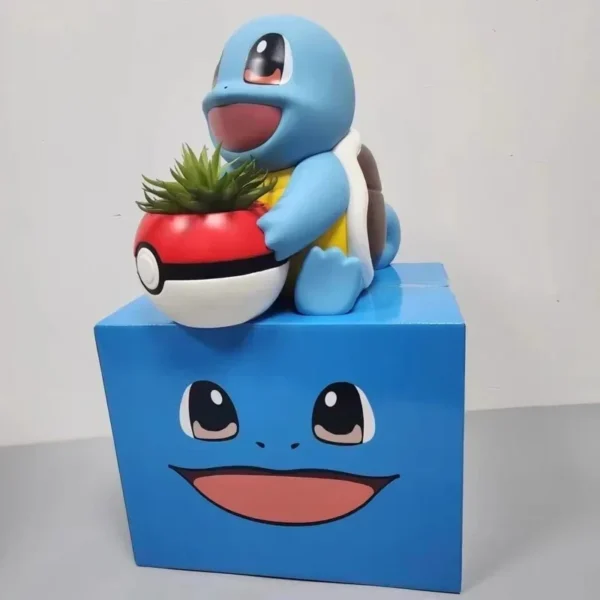 Maceta Decorativa de Squirtle – Figura de Resina 12 cm | Colección Pokémon Anime