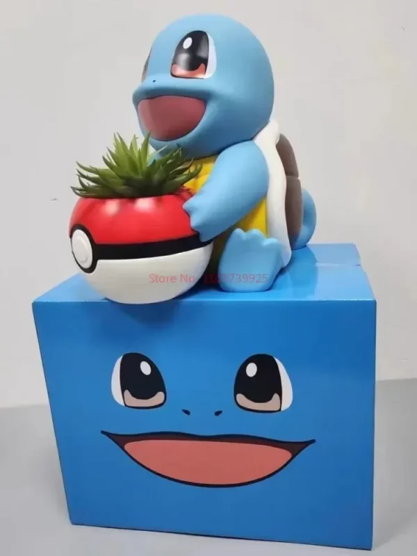 Maceta Decorativa de Squirtle – Figura de Resina 12 cm | Colección Pokémon Anime