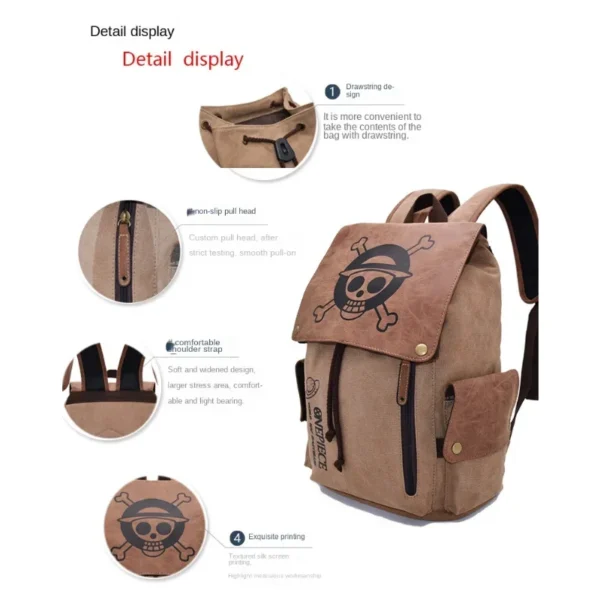 Mochila Escolar Anime “One Piece & Naruto” – Lona