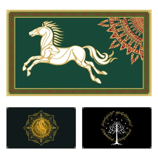 Bandera del Reino de Rohan “Riddermark” 90×150 cm | Banner 3×5 FT