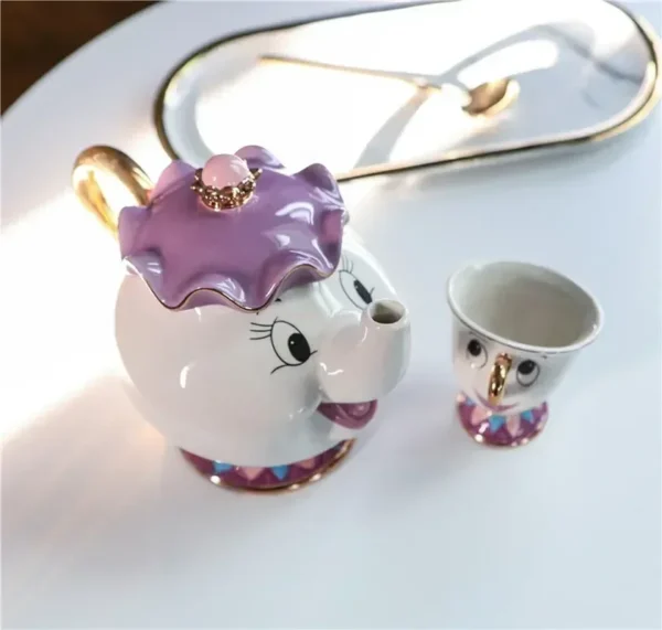 Set de Té “La Bella y la Bestia” – Tetera Mrs. Potts y Taza Chipft