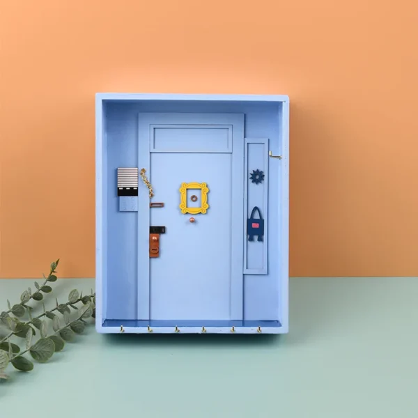 Llavero Porta Llaves de Pared “Friends” – Marco de la Puerta de Mónica (Vintage Morado)