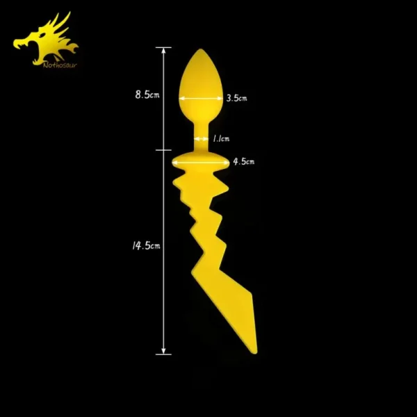 🦊 Plug anal de silicona con cola suave Diseño de Pikachu – Juego íntimo adulto