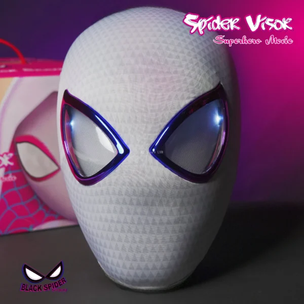 Máscara Electrónica 1:1 Spider-Man “Miles Morales” – Ojos Móviles + Anillo de Control
