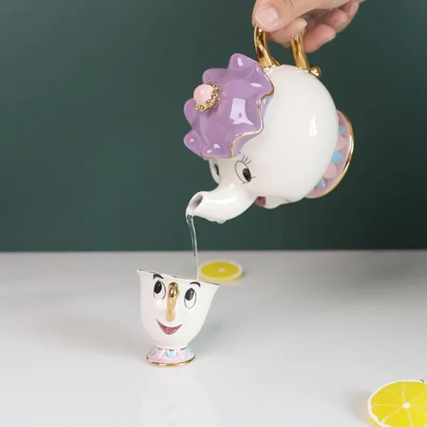 Set de Té “La Bella y la Bestia” – Tetera Mrs. Potts y Taza Chipft