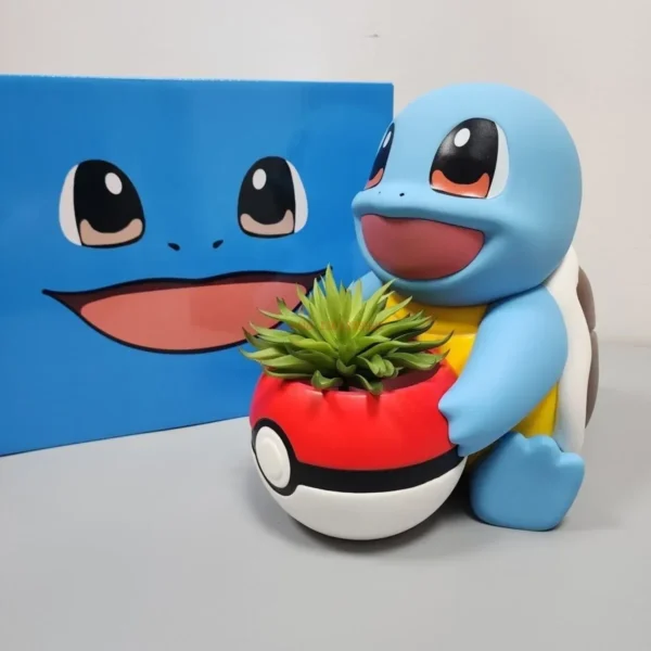Maceta Decorativa de Squirtle – Figura de Resina 12 cm | Colección Pokémon Anime