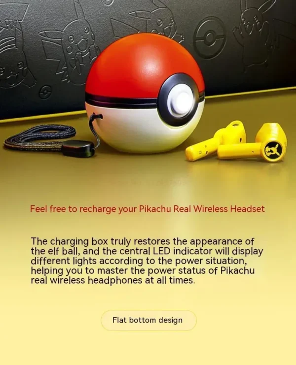 Audífonos Bluetooth Pokémon Pikachu – Edición Especial con Cancelación de Ruido y Micrófono