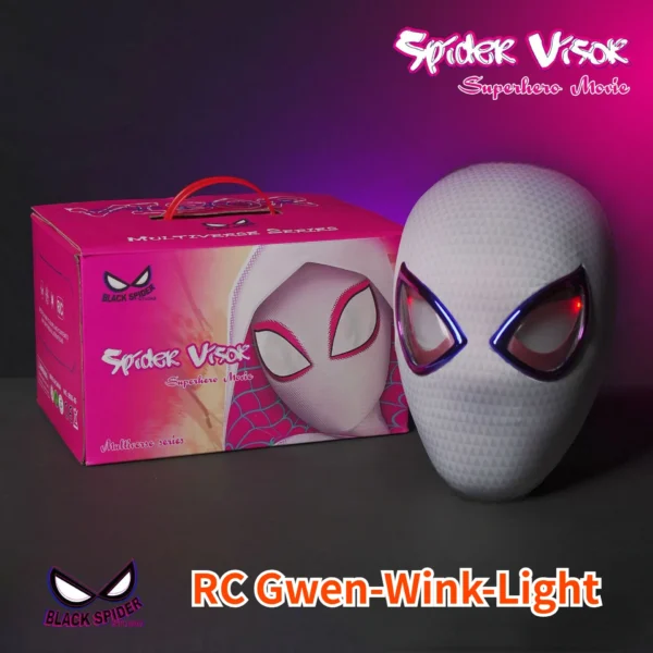 Máscara Electrónica 1:1 Spider-Man “Miles Morales” – Ojos Móviles + Anillo de Control