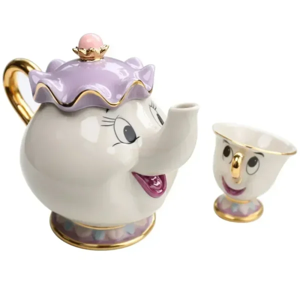 Set de Té “La Bella y la Bestia” – Tetera Mrs. Potts y Taza Chipft