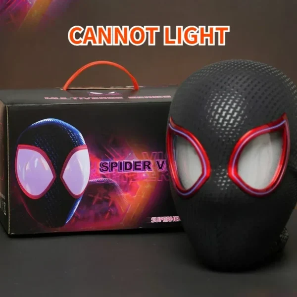 Máscara Electrónica 1:1 Spider-Man “Miles Morales” – Ojos Móviles + Anillo de Control