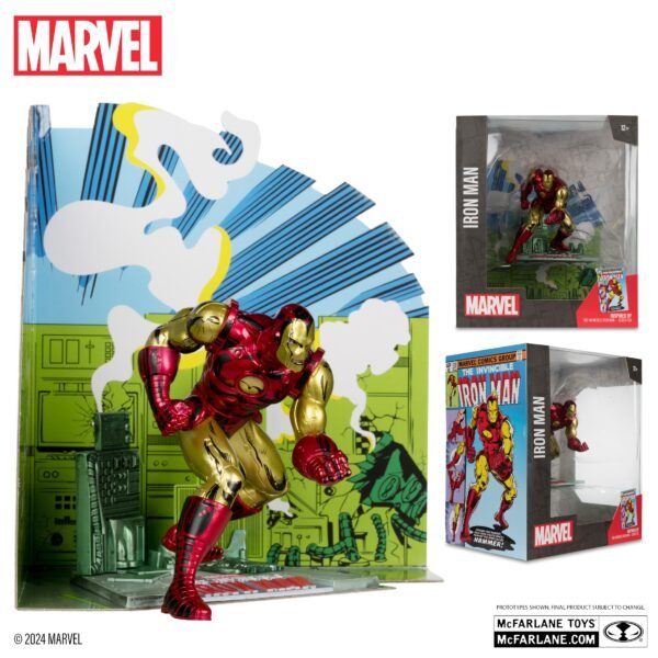 Estatua Diorama Iron Man 1:10 (24 cm) - Invincible Iron Man #126 (McFarlane)