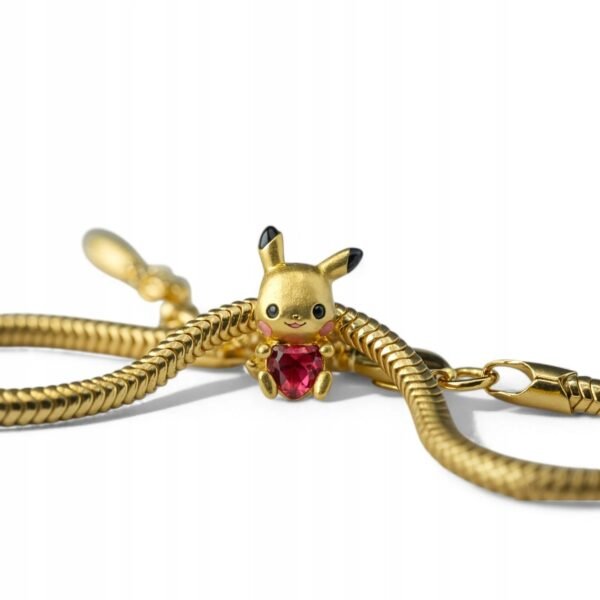 Dije Charm de Plata de Taxco - Pikachu con Corazón de Cristal