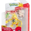 Set de 3 figuras de batalla:Caterpie ,electabuzz Y Rockruff