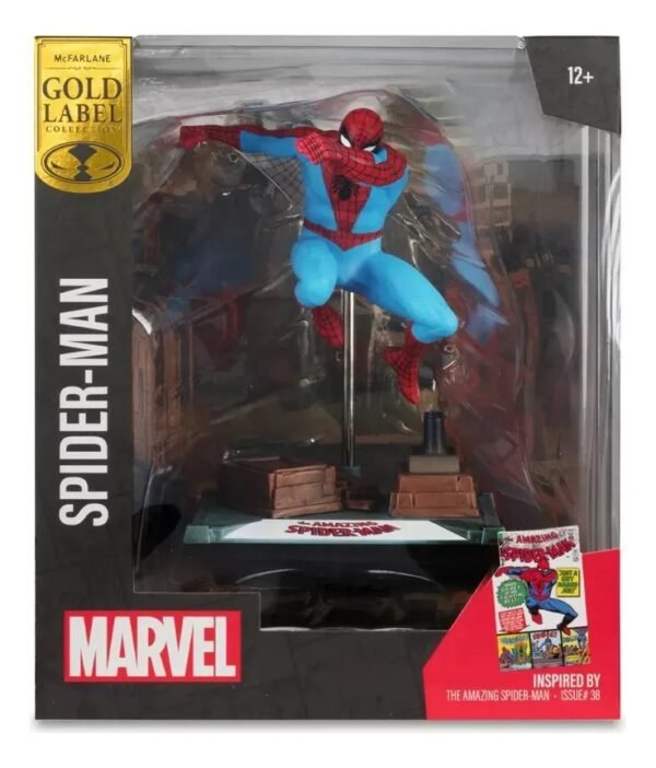 Figura Spider-Man 18 cm - Gold Label Collection (McFarlane Toys) - Inspirado en The Amazing Spider-Man #38