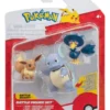 Set de 3 figuras de batalla:Eevee, wartortle, murkrow