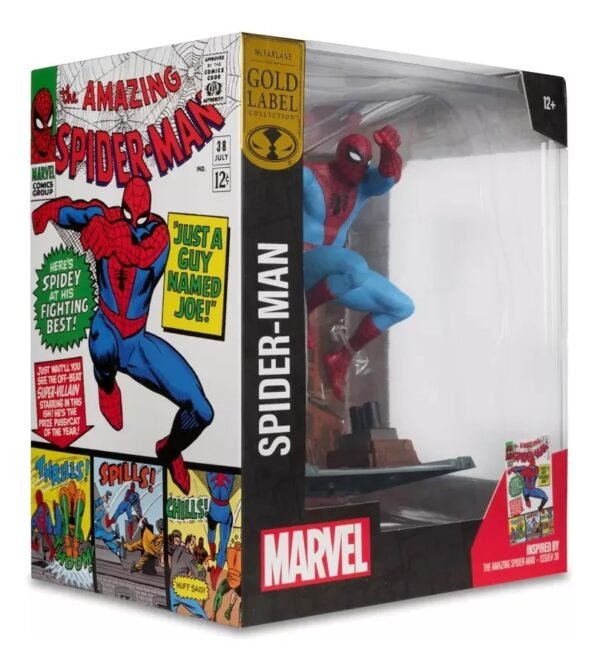 Figura Spider-Man 18 cm - Gold Label Collection (McFarlane Toys) - Inspirado en The Amazing Spider-Man #38