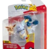 Set de 3 figuras de batalla:Eevee, wartortle, murkrow