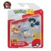 Set de 3 figuras de batalla:Eevee, wartortle, murkrow