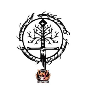 Decoración de Pared Metálica - El Señor de los Anillos (Árbol de Gondor y Andúril)