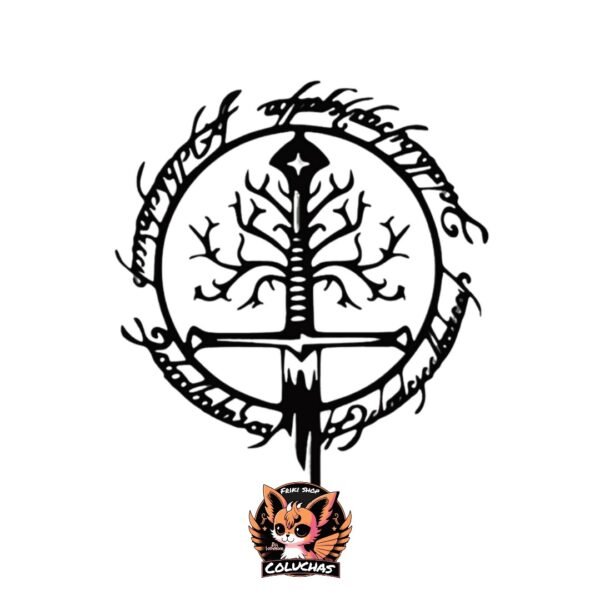 Decoración de Pared Metálica - El Señor de los Anillos (Árbol de Gondor y Andúril)