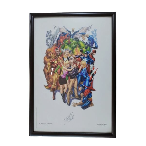 Autógrafo De Stan Lee En Litografía Por J. Scott Campbell AUTOGRAFIADA A MANO (La CONQUE 2017)