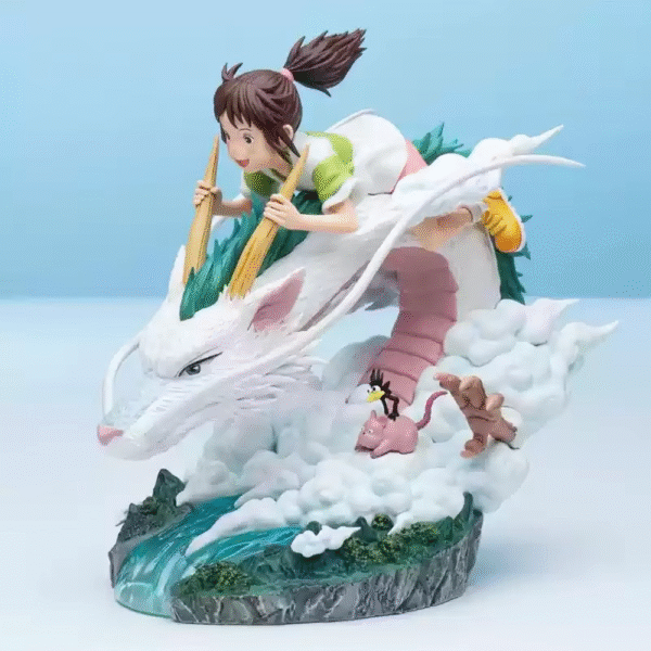 Figura Decorativa Del Viaje De Chihiro: Haku+ Chihiro