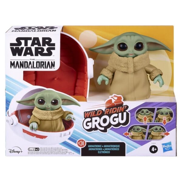 Figura Interactiva Grogu "Wild Ridin'" (The Mandalorian) con Cuna Flotante - Hasbro Star Wars